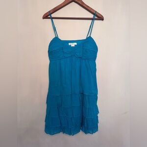 Kensie Turquoise Layered Mini Dress